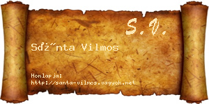 Sánta Vilmos névjegykártya