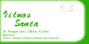 vilmos santa business card